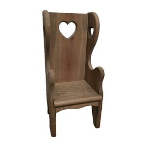 Vintage Wooden Heart Cutout Mini Plant Chair Decor Farmhouse Grandmacore 90s